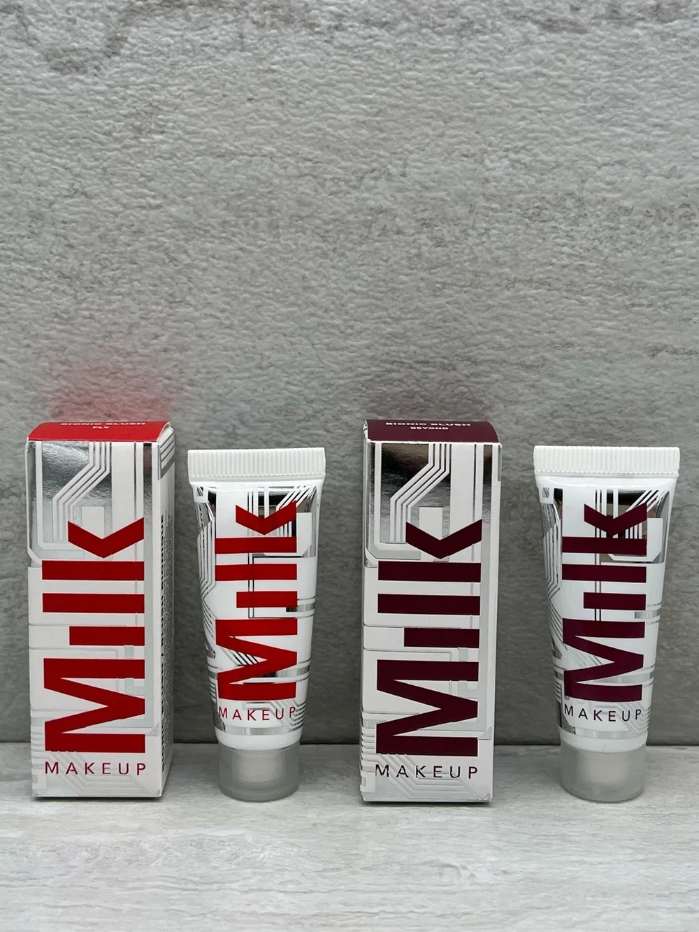 🪅 Milk Makeup Bionic Liquid Blushes in Beyond (plumberry) & Fly (ruby red)